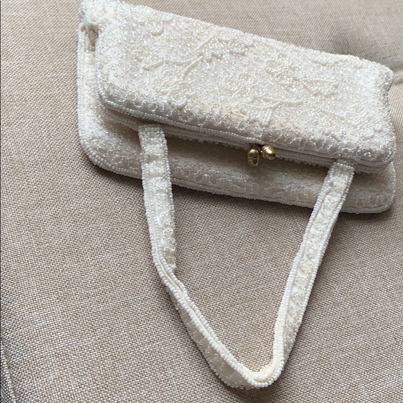 Vintage Handbeaded Wedding Day Purse - Picture 3 of 7